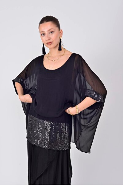 Park Moda 5835 ΜΕΤΑΞΩΤΗ ΜΠΛΟΥΖΑ ΜΕ ΛΕΠΤΟΜΕΡΕΙΕΣ ΑΠΟ ΠΟΥΛΟΒΡΑΧΙΟΝΙΑ