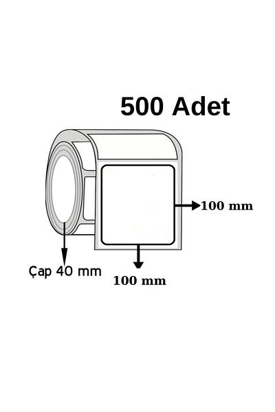 Oyga 500 100x100 Winding Barcode Labels - Θερμικό Ρολό Αυτοκόλλητο