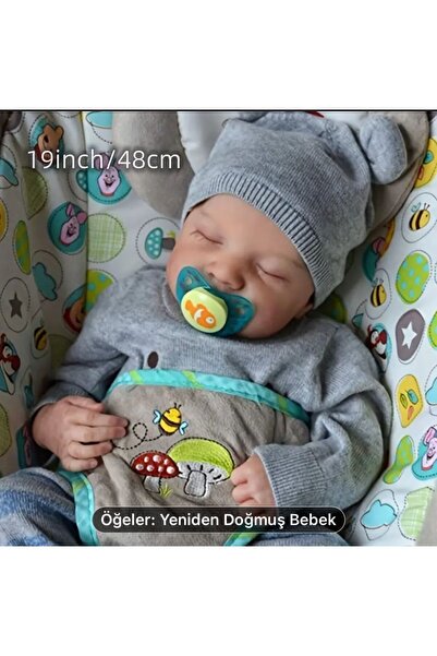 Kayra 45 Cm Silikon Reborn Gerçekçi Bebek Oyuncak