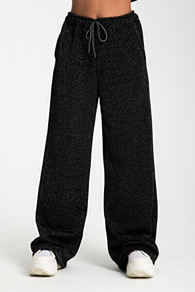 3 ROPE Pantaloni de sport de primăvară de sezon pentru femei, cu sclipici arg...