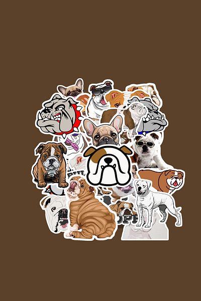 dadi ramba Bulldog -Bullet Journal - Agenda - Planner - Notebook - Laptop Sticker Sticker - Sticker Pack