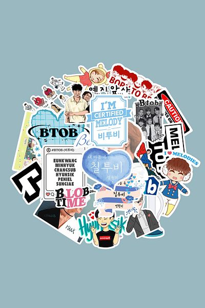 dadi ramba Btob -Bullet Journal - Agenda - Planner - Notebook - Laptop Sticker Sticker - Sticker Pack