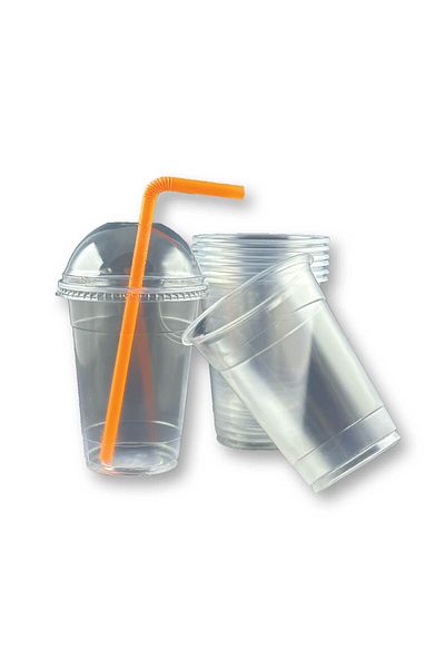 Home 400 Cc Pp Plastic Milkshake Lemonade Cup (300 Pcs)