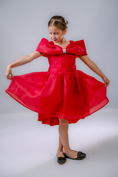 MODA ŞIK TAŞ DETAYLI ÖZEL GÜN MEZUNİYET KIZ ÇOCUK ABİYE ELBİSE