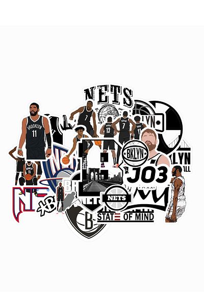 dadi ramba Brooklyn Nets -Bullet Journal - Agenda - Planner - Notebook - Laptop Sticker Decal - Sticker Pack