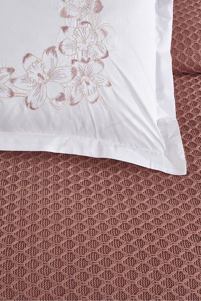 Levanzo Dolce Gül 6 Piece Knitted Blanket Set