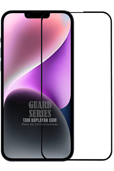Evax (GUARD TAM) iPhone 16e (2025) Uyumlu Tam Kaplayan Guard Serisi Cam Ekran...