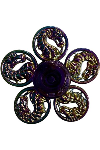 tmtoysandmore Metal Stres Çarkı Özel Renk Metal 5 Kol Ejdehalı Model