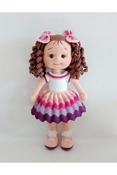 hobilanka Festival Kıvırcık Saçlı Karnaval Bebek Amigurumi Organik Oyuncak