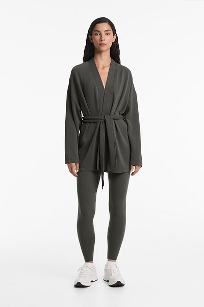 Oysho Long Soft Touch kimono jacket with modal
