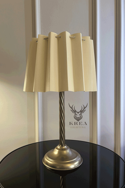 Genel Markalar Akordiyon Şapkalı 2'li Metal Eskitme Abajur Seti