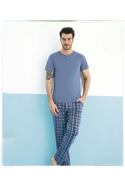 Aydoğan Aydogan 250155   Men's Modal Short Sleeve Pajama Set