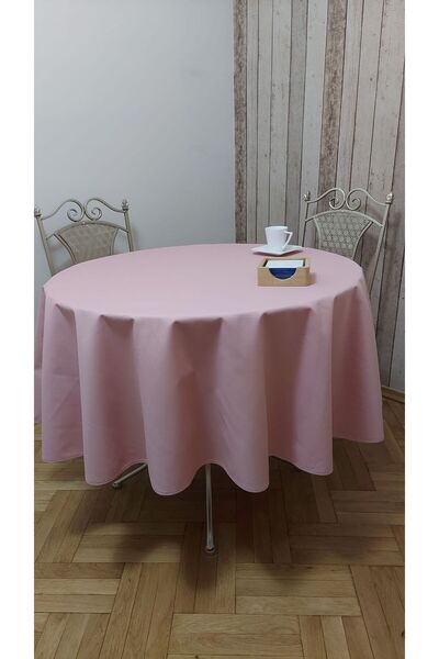 gonk Round, Solid Color, Duck (Liquid Pusher, Stain Proof) Fabric, Tablecloth