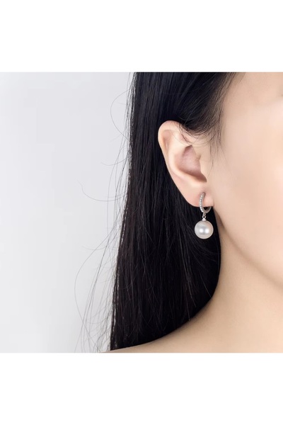 toptanhanem Stylish and Minimalist Pearl Earrings – Non-Tarnish Antiallergic, Steel Earrings with Zircon Details