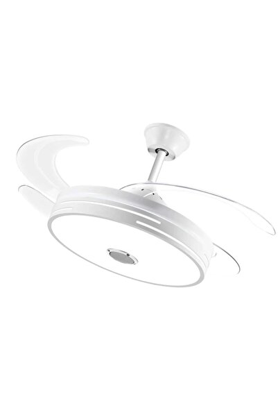 Mutlusan Aydınlatmalı Tavan Vantilatörlü Bluetoothlu Uzaktan Kumandalı Ses Sistemli Led Sarkıt