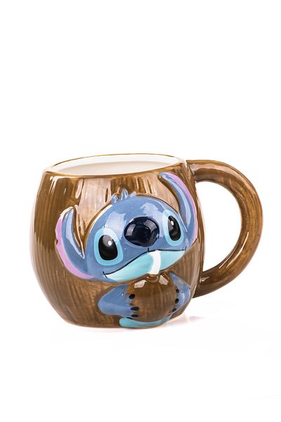MUKKO HOME 3D Stitch Themed Porcelain Mug - 320ml, Colorful Gift Boxed
