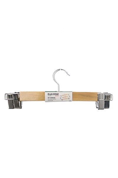Ella Home Set 3 umerase pentru pantaloni, Natur, 33x12cm