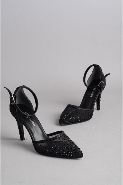 SEÇ KUNDURA 738 Stone Tul Select Pantofi (Înălțimea tocului: 9 cm) Negru