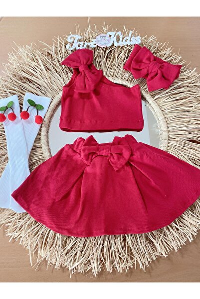 EBRU ÖZÖRGÜCÜ Devojčin Skraćeni kroj bodi, čarape, suknja, set bandana