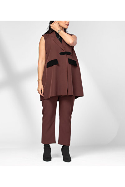 outline Brown under-abaya set