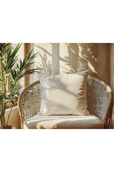 Meine Home Ecru Linen Throw Pillow Cover 2 Pieces