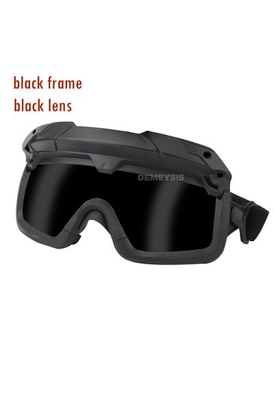 Choice BLACK BLACK LENS Tactical Airsoft Paintball Goggles Windproof Anti Fog CS Wargame Hiking Protection