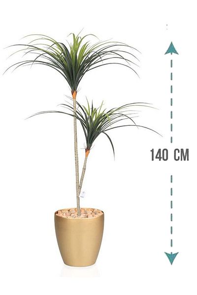Generica Artificial Yucca Cactus Tree (2 Branches) with Cylinder Plastic Pot