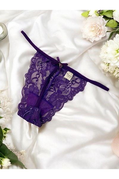 enmodaiçgiyim Purple Lace Women's String