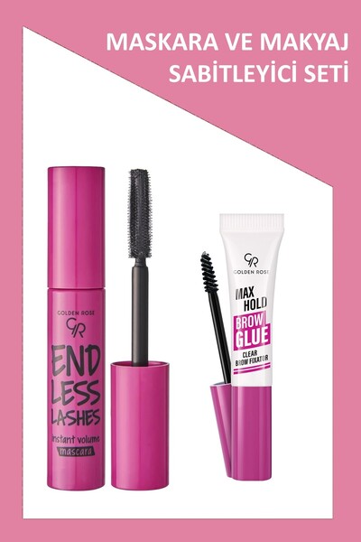 Golden Rose Max Hold Brow Glue - Şeffaf Kaş Sabitleyici ve Endless Lashes Mas...