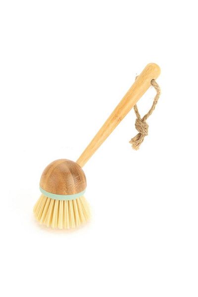 MATMEL Bamboo Handle Cleaning Brush Multi-Purpose Wooden Handle Brush