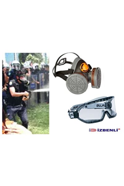 Delta Plus R D A2 Biber Duman Ve Sis İçin Gaz Maskesi + Goggle Gözlük Tam Set (Filtreli)