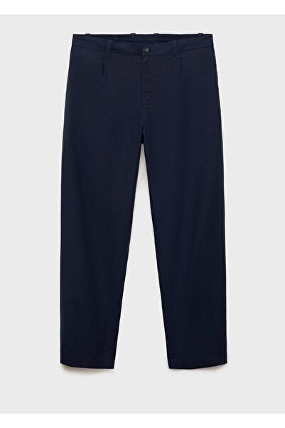 MANGO Man Regular fit lyocell keten pantolon