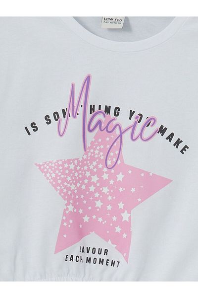 LC Waikiki Νέα σεζόν Crew Neck Girl's Crop Tisort - S5JD04Z4