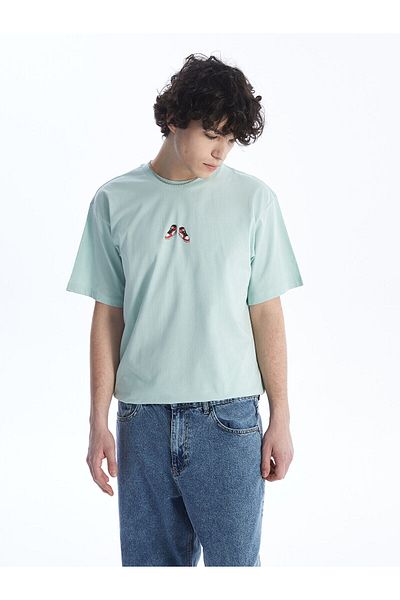 LC Waikiki Crew Neck Short Sleeve Printed Combed Cotton Men's T-Shirt