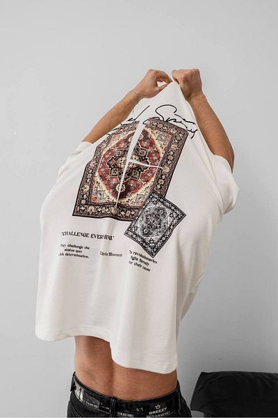 İLKCET MODA Μπλουζάκι Unisex με στάμπα πίσω χαλί