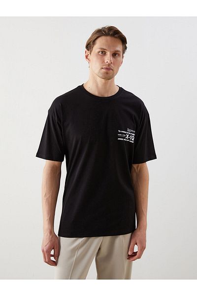 LC Waikiki Crew Neck Printed Combed Cotton Men's T-Shirt