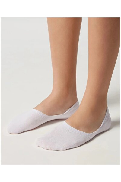 Crazy Socks حذاء باليه نسائي أبيض مكون من 5 قطع