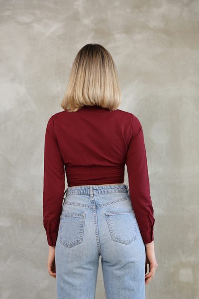 Alegre Corseted Burgundy Shirt