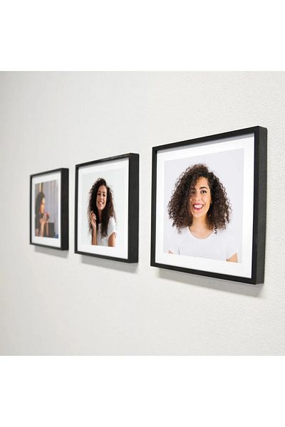 LİFE GLOBAL Black Plug-In Square Frame Border - Without Photo (3 Pcs)