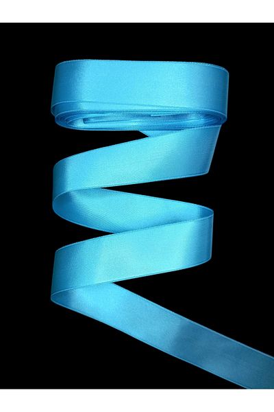 yörük tuhafiye Turquoise Satin Ribbon 4 Cm, 10 Meter Ball Satin Ribbon Set