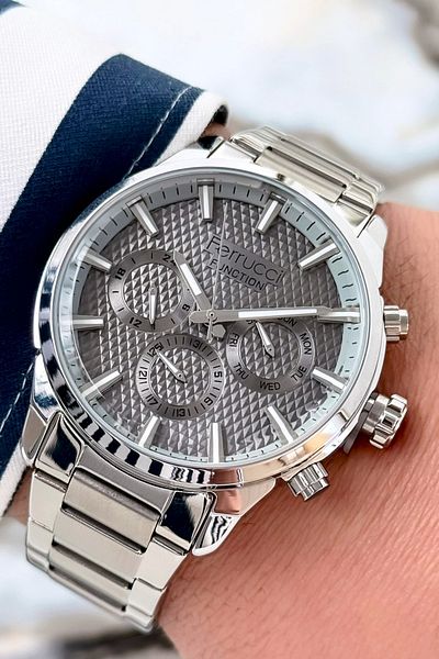 Ferrucci Men's Watch Zmfer086, Mineral Glass and Steel Band & Case