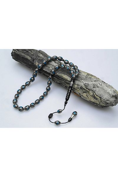 Skygo Oltu Stone and Mine Embroidered Rosary