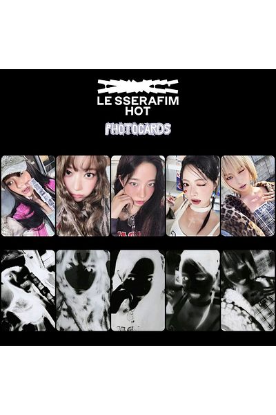 Kpop Dünyasi Le Sserafim'' Hot'' Photocards Set Standard 1