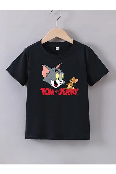 makiteks Μπλουζάκι Unisex Disability 5-14 ετών, Tom Jerry Ποιότητας Βαμβακερό Χτενισμένο