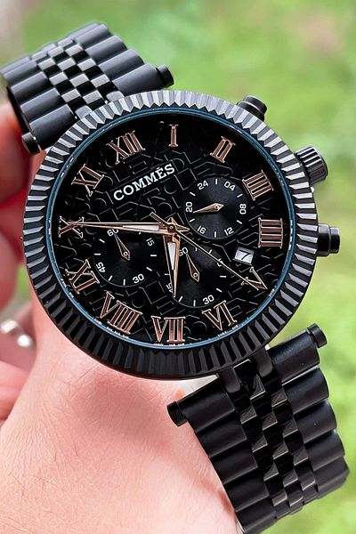 COMMES Men's Wristwatch Crono Functions Active Silver Color