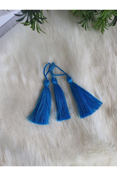 Fiyonks Atölye Tassel, Rope Tassel, Single Tassel 10 Pieces 7 Cm, Tassel Accessory, Textile