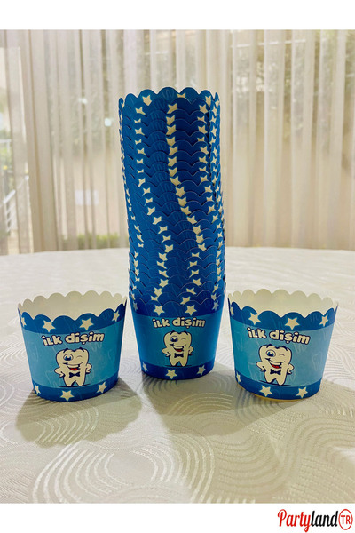 PartylandTR Ilk Dişim Mavi Cupcake Ve Muffin Pişirme Kabı