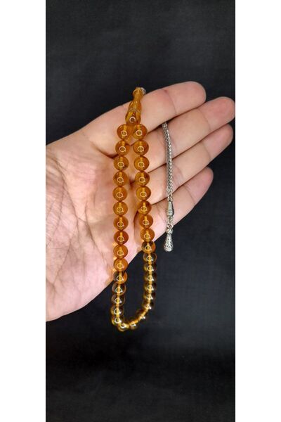 Anemore Collection Tesbih - Tijă, Ceară, Tăiere sferă, Culoare galbenă, T-420