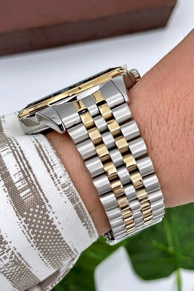 Bigotti Milano Luxury Men's Wristwatch Silver-gold Steel Strap Steel Case Functions Active Zmb008