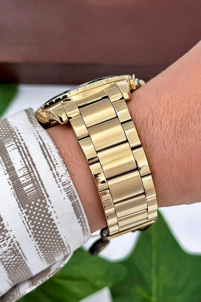 Bigotti Milano Luxury Men's Wristwatch Gold Steel Strap Steel Case Functions Active Zmb009